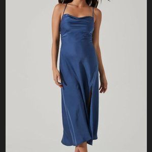 ASTR Gaia Midi Dress in Denim